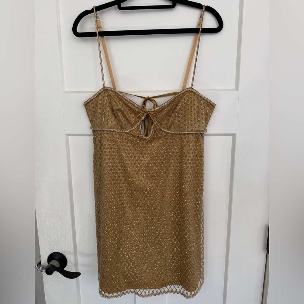 For Love & Lemons Glitter Slip Dress